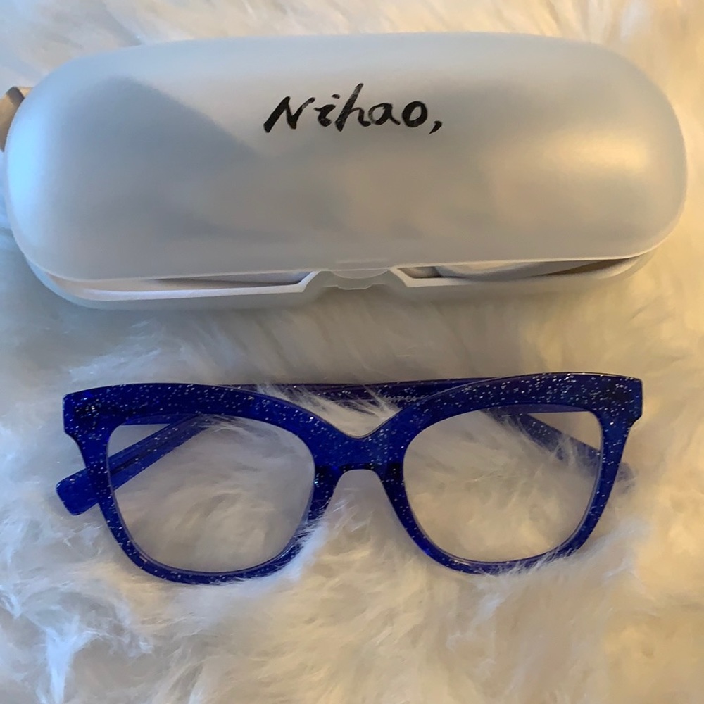 Blue Sparkle Eyeglass Frames